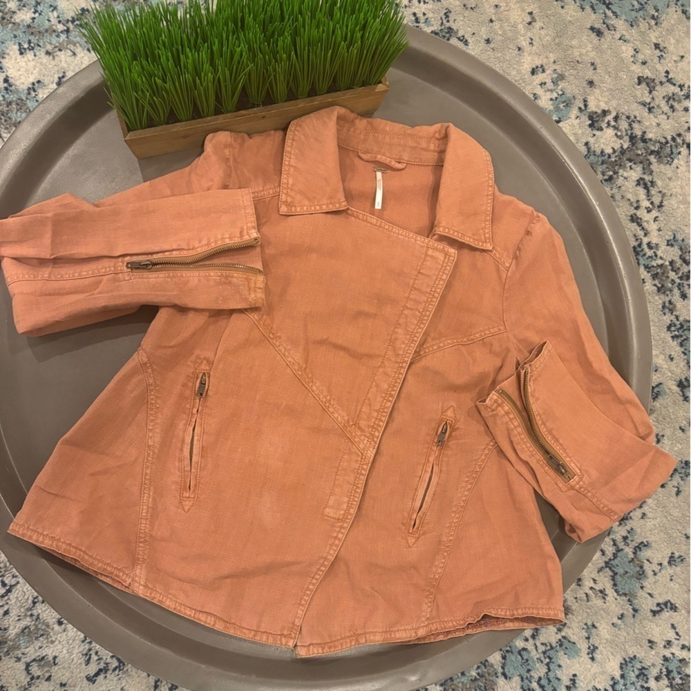 Free People Moto Asymmetrical Zipper Jacket |Small - Picture 7 of 11
